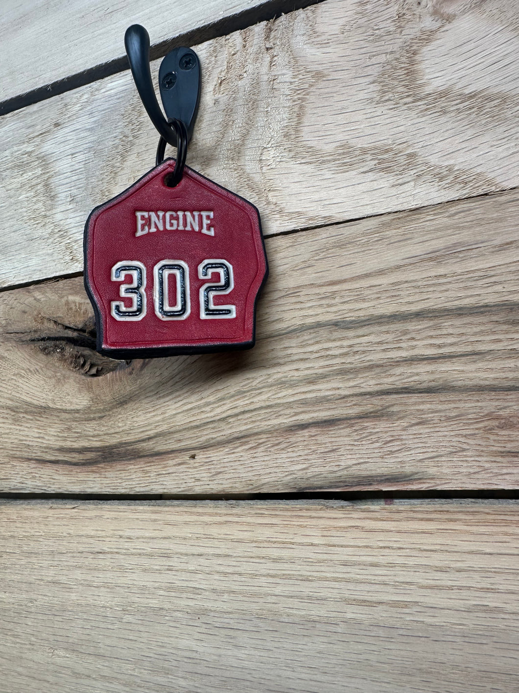 Leather Shield Keychain