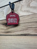 Leather Shield Keychain